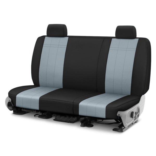  CalTrend® - Cordura 1st Row Light Gray & Black Custom Seat Covers