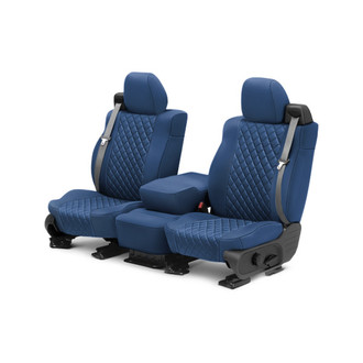 CalTrend® - Cordura Diamond Quilted 1st Row Blue Custom Seat Covers