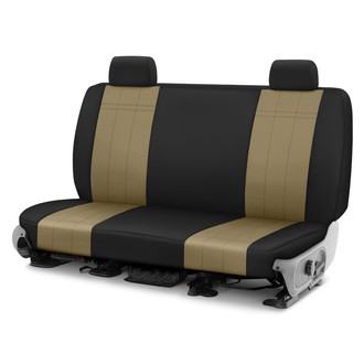 CalTrend® - Cordura 2nd Row Beige & Black Custom Seat Covers