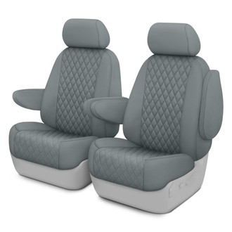 CalTrend® - Diamond Quilted 1st Row Charcoal Custom Seat Covers