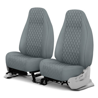 CalTrend® - Diamond Quilted 1st Row Charcoal Custom Seat Covers