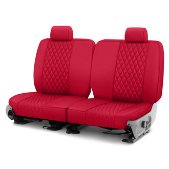 CalTrend® - Diamond Quilted 2nd Row Red Custom Seat Covers