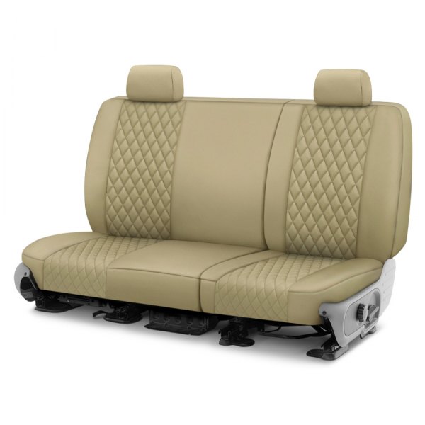  CalTrend® - Diamond Quilted 1st Row Beige Custom Seat Covers