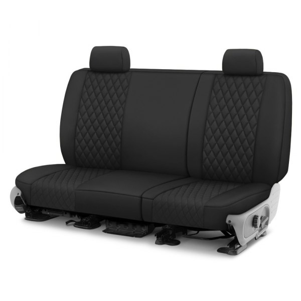  CalTrend® - Diamond Quilted 1st Row Black & Black Custom Seat Covers