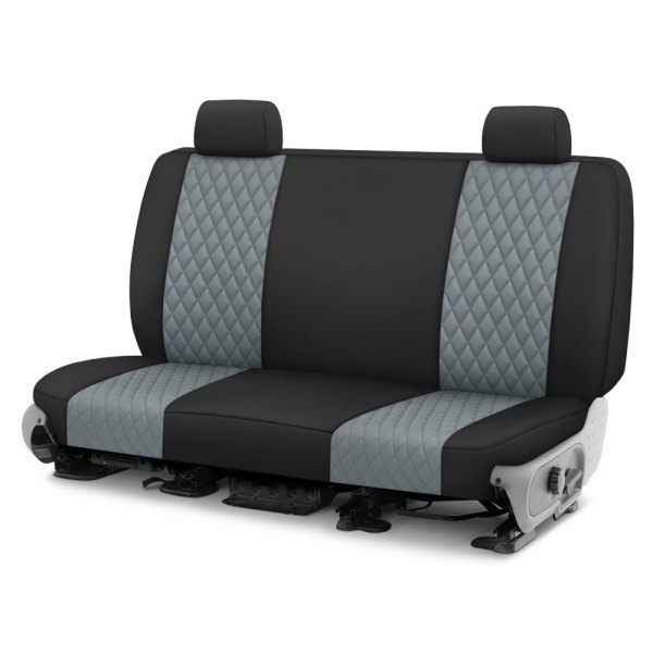  CalTrend® - Diamond Quilted 2nd Row Black & Charcoal Custom Seat Covers