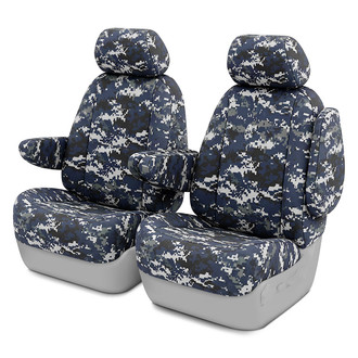 CalTrend® - Camouflage 1st Row Navy Custom Seat Covers