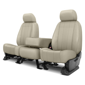 CalTrend® - Faux Leather Stretch Hex Quilted 1st Row Sandstone Custom Seat Covers