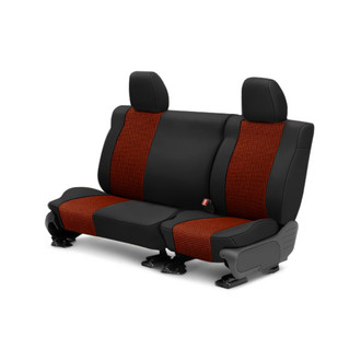 CalTrend® - Houndstooth Designers 2nd Row Red & Black Custom Seat Covers