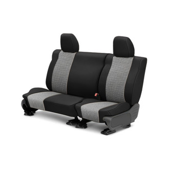 CalTrend® - Houndstooth Designers 3rd Row White & Black Custom Seat Covers