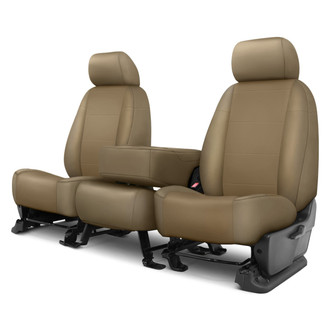 CalTrend® - I Can't Believe It's Not Leather Sport™ 1st Row Beige Custom Seat Covers