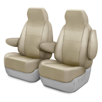 CalTrend® - I Can't Believe It's Not Leather Sport™ 1st Row Sandstone Custom Seat Covers