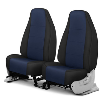 CalTrend® - I Can't Believe It's Not Leather Sport™ 1st Row Blue & Black Custom Seat Covers