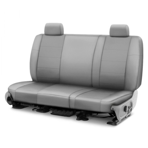  CalTrend® - I Can't Believe It's Not Leather Sport™ 1st Row Light Gray Custom Seat Covers