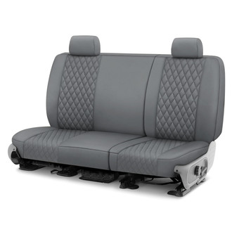 CalTrend® - Neoprene Diamond Quilted 2nd Row Light Gray Custom Seat Covers