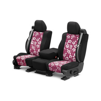 CalTrend® - NeoSupreme 1st Row Hawaiian Pink & Black Custom Seat Covers