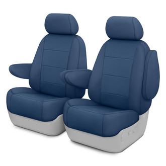 CalTrend® - Retro Weave 1st Row Blue Custom Seat Covers