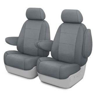 CalTrend® - Retro Weave 1st Row Light Gray Custom Seat Covers