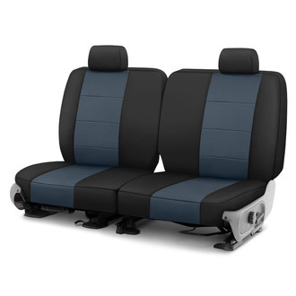 CalTrend® - Retro Weave 2nd Row Black & Dark Gray Custom Seat Covers