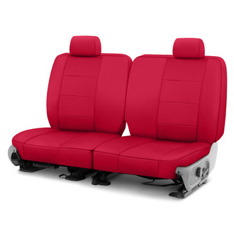 CalTrend® - Retro Weave 2nd Row Red Custom Seat Covers