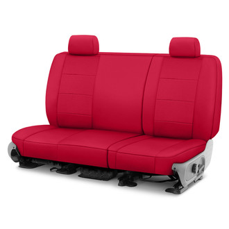 CalTrend® - Retro Weave 2nd Row Red Custom Seat Covers