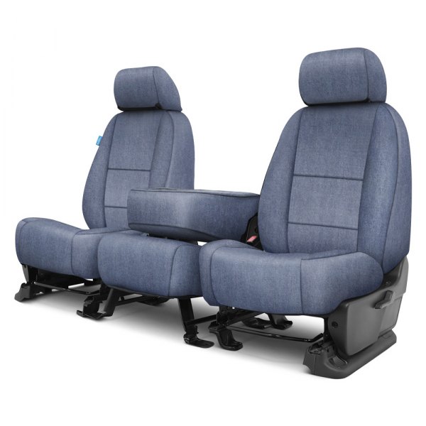  CalTrend® - Smart Denim® 1st Row Blue Custom Seat Covers