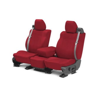 CalTrend® - Carbon Fiber 1st Row Red Custom Seat Covers