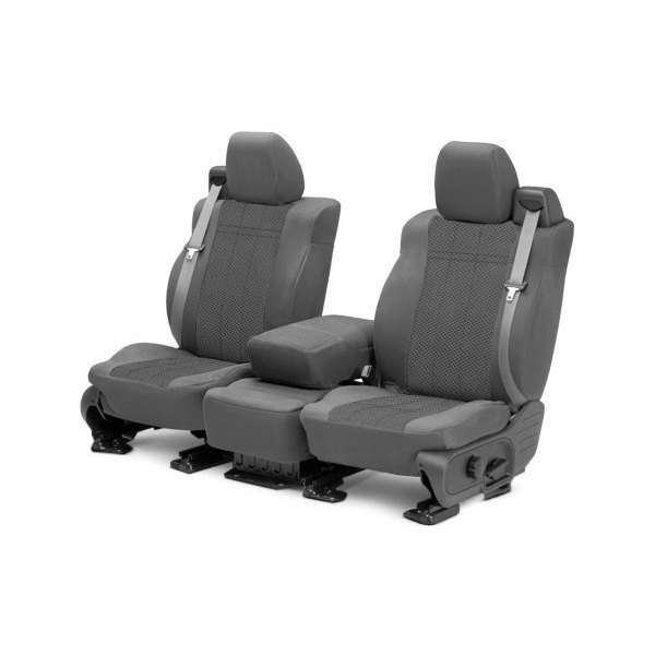  CalTrend® - EuroSport 1st Row Light Gray Custom Seat Covers