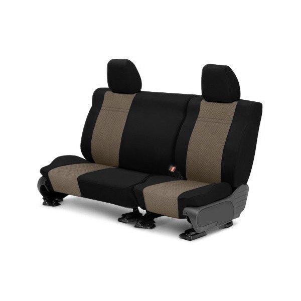  CalTrend® - EuroSport 2nd Row Black & Beige Custom Seat Covers