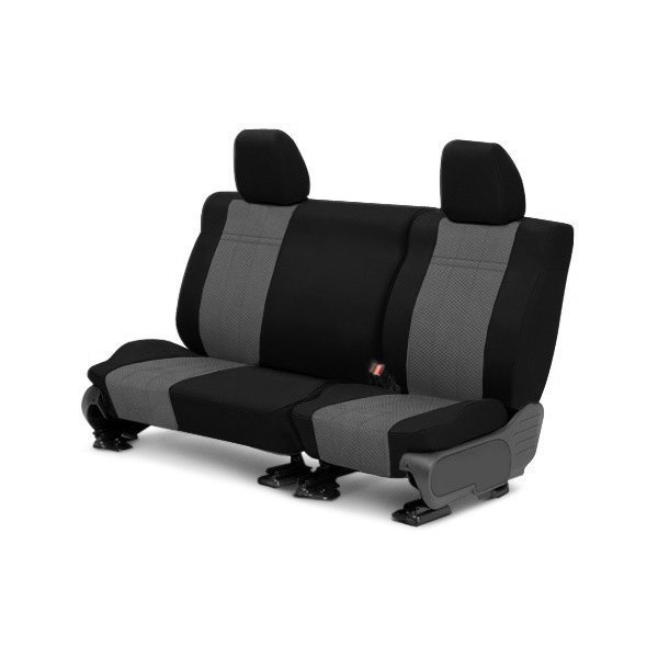  CalTrend® - EuroSport 2nd Row Black & Light Gray Custom Seat Covers