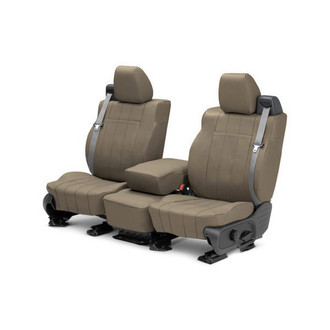 CalTrend® - I Can't Believe It's Not Leather™ 1st Row Beige Custom Seat Covers