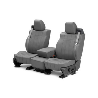 CalTrend® - I Can't Believe It's Not Leather™ 1st Row Light Gray Custom Seat Covers