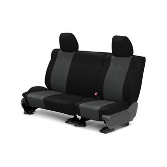 CalTrend® - I Can't Believe It's Not Leather™ 2nd Row Black & Dark Gray Custom Seat Covers