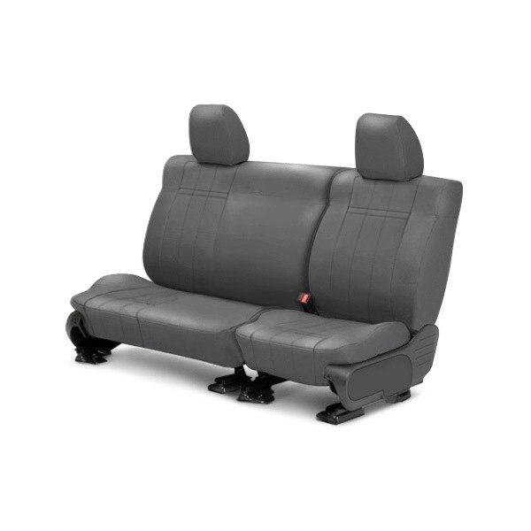  CalTrend® - I Can't Believe It's Not Leather™ 2nd Row Light Gray Custom Seat Covers