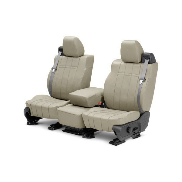  CalTrend® - I Can't Believe It's Not Leather™ 1st Row Sandstone Custom Seat Covers