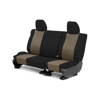 CalTrend® - MicroSuede 2nd Row Black & Beige Custom Seat Covers