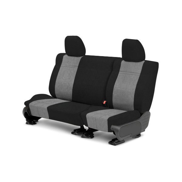  CalTrend® - MicroSuede 2nd Row Black & Light Gray Custom Seat Covers