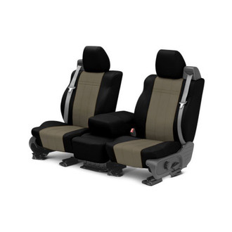 CalTrend® - NeoPrene 1st Row Black & Beige Custom Seat Covers