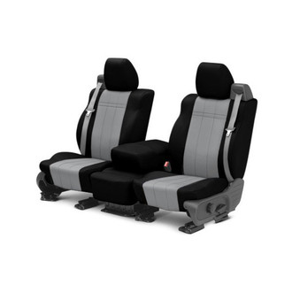 CalTrend® - NeoPrene 1st Row Black & Light Gray Custom Seat Covers