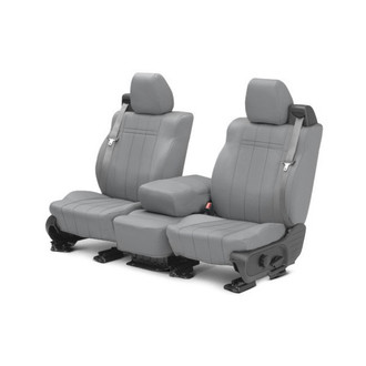 CalTrend® - NeoPrene 1st Row Light Gray Custom Seat Covers