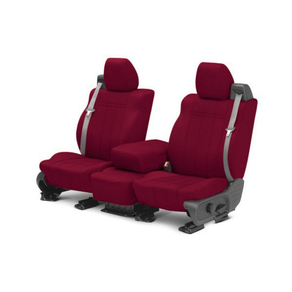  CalTrend® - NeoPrene 1st Row Red Custom Seat Covers