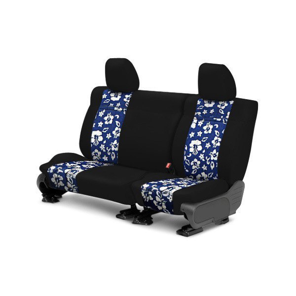  CalTrend® - NeoSupreme 2nd Row Black & Hawaiian Blue Custom Seat Covers