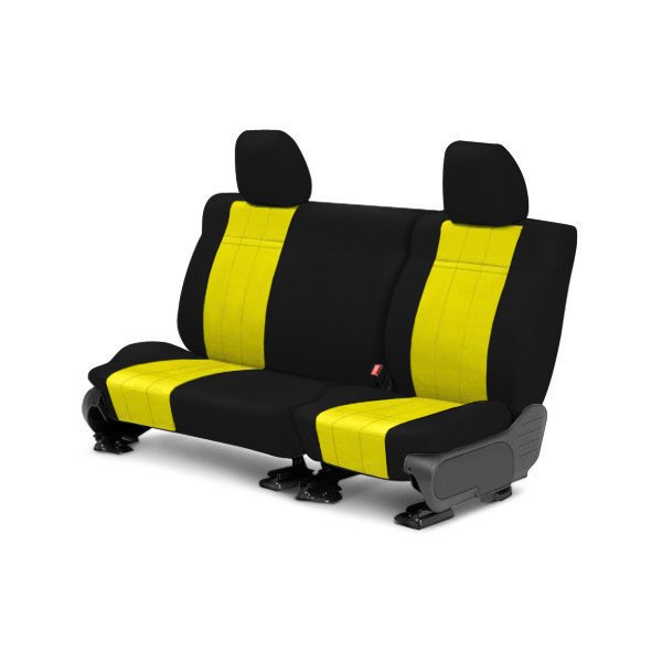  CalTrend® - NeoSupreme 2nd Row Black & Yellow Custom Seat Covers