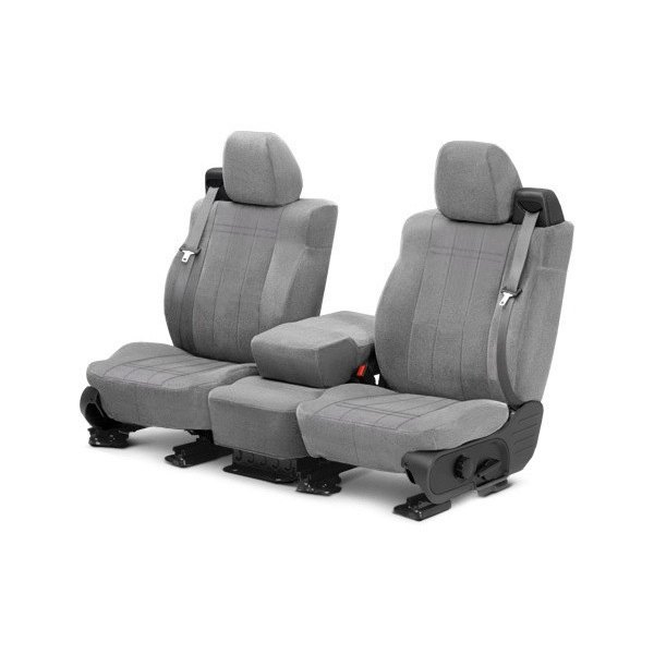  CalTrend® - O.E. Velour 1st Row Light Gray Custom Seat Covers
