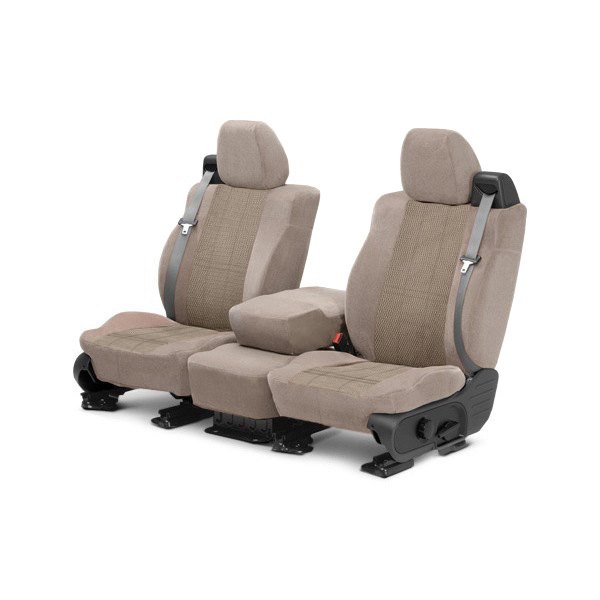  CalTrend® - O.E. Velour 1st Row Beige & Monarch Custom Seat Covers
