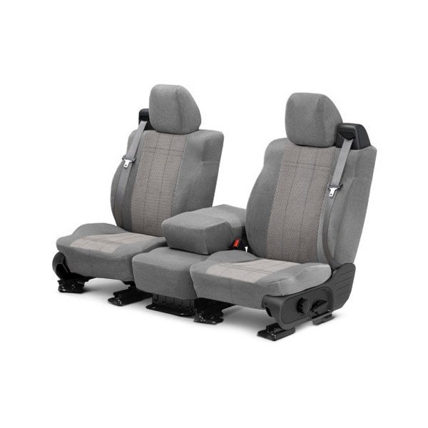  CalTrend® - O.E. Velour 1st Row Light Gray & Monarch Custom Seat Covers