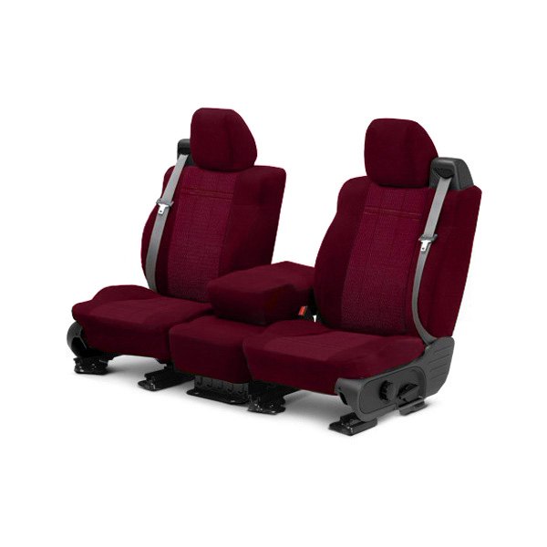  CalTrend® - O.E. Velour 1st Row Red & Monarch Custom Seat Covers