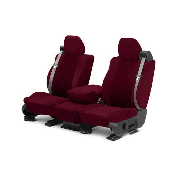  CalTrend® - O.E. Velour 1st Row Red & Premier Custom Seat Covers