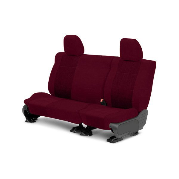  CalTrend® - O.E. Velour 2nd Row Red & Premier Custom Seat Covers