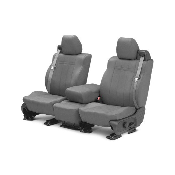  CalTrend® - SportsTex 1st Row Light Gray Custom Seat Covers