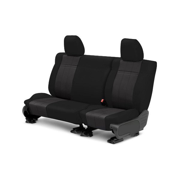  CalTrend® - SportsTex 2nd Row Black & Charcoal Custom Seat Covers